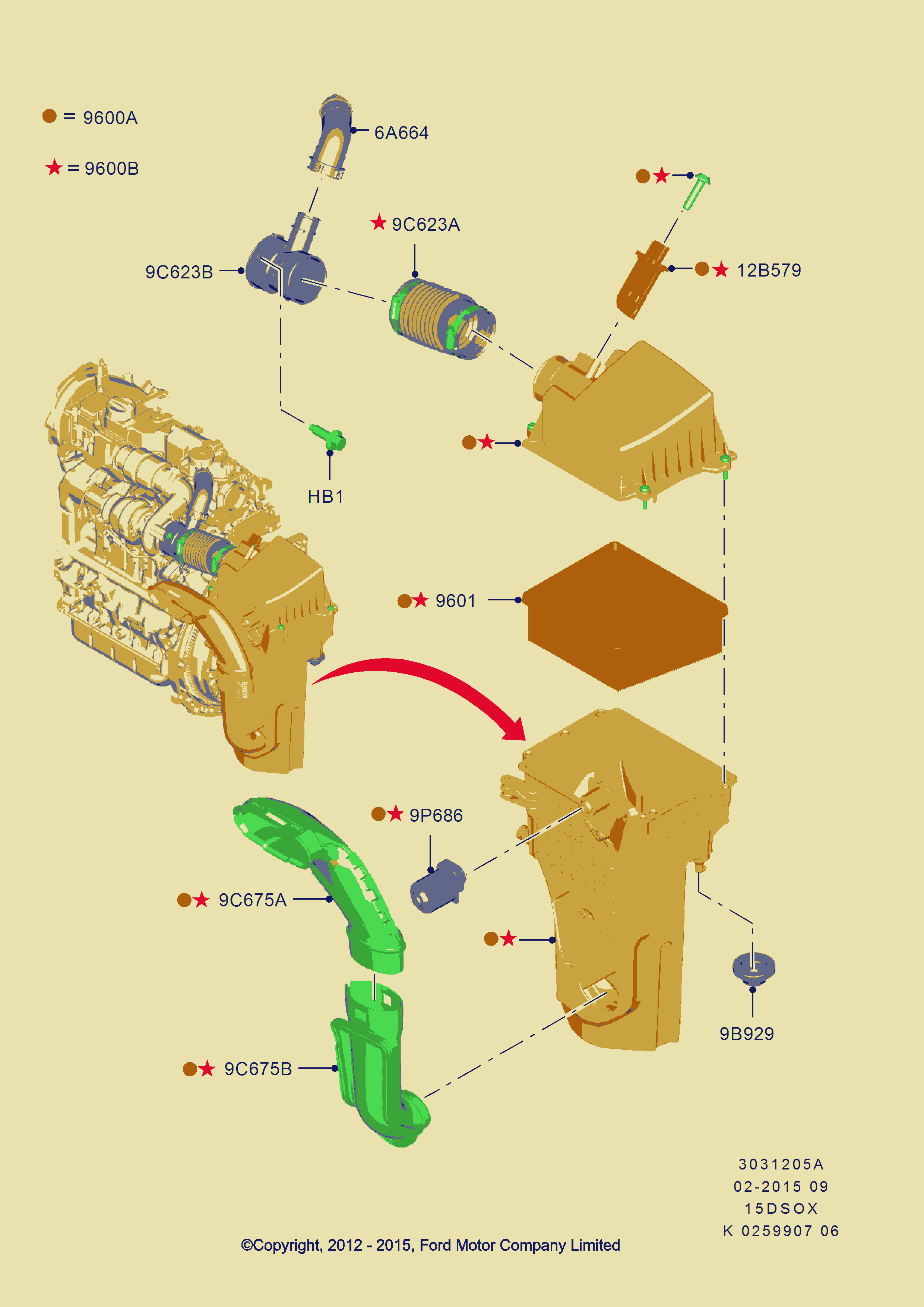 FORD 1803 059 - Zracni filter parts5.com