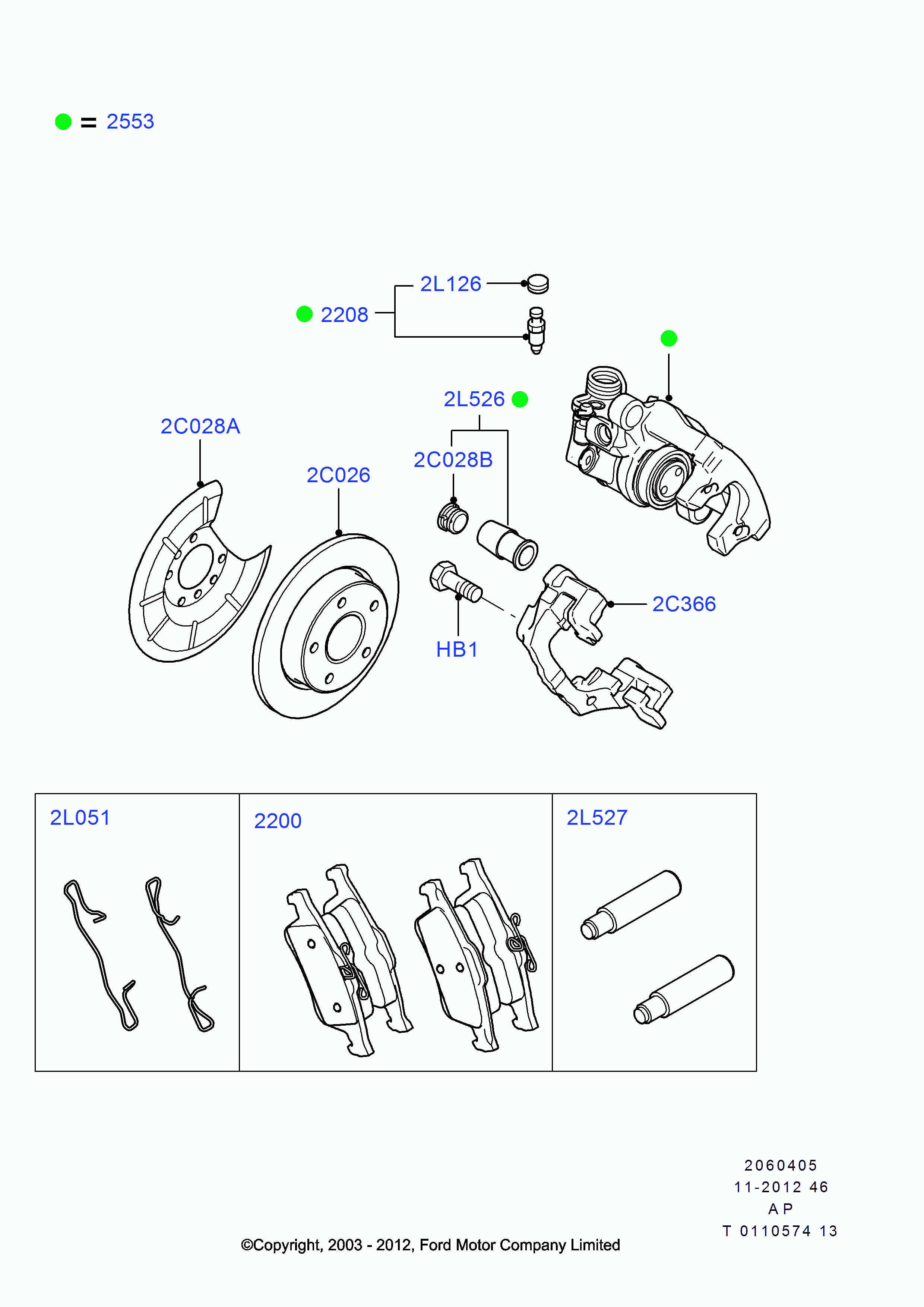 Cadillac 1360254 - Brake Pad Set, disc brake parts5.com