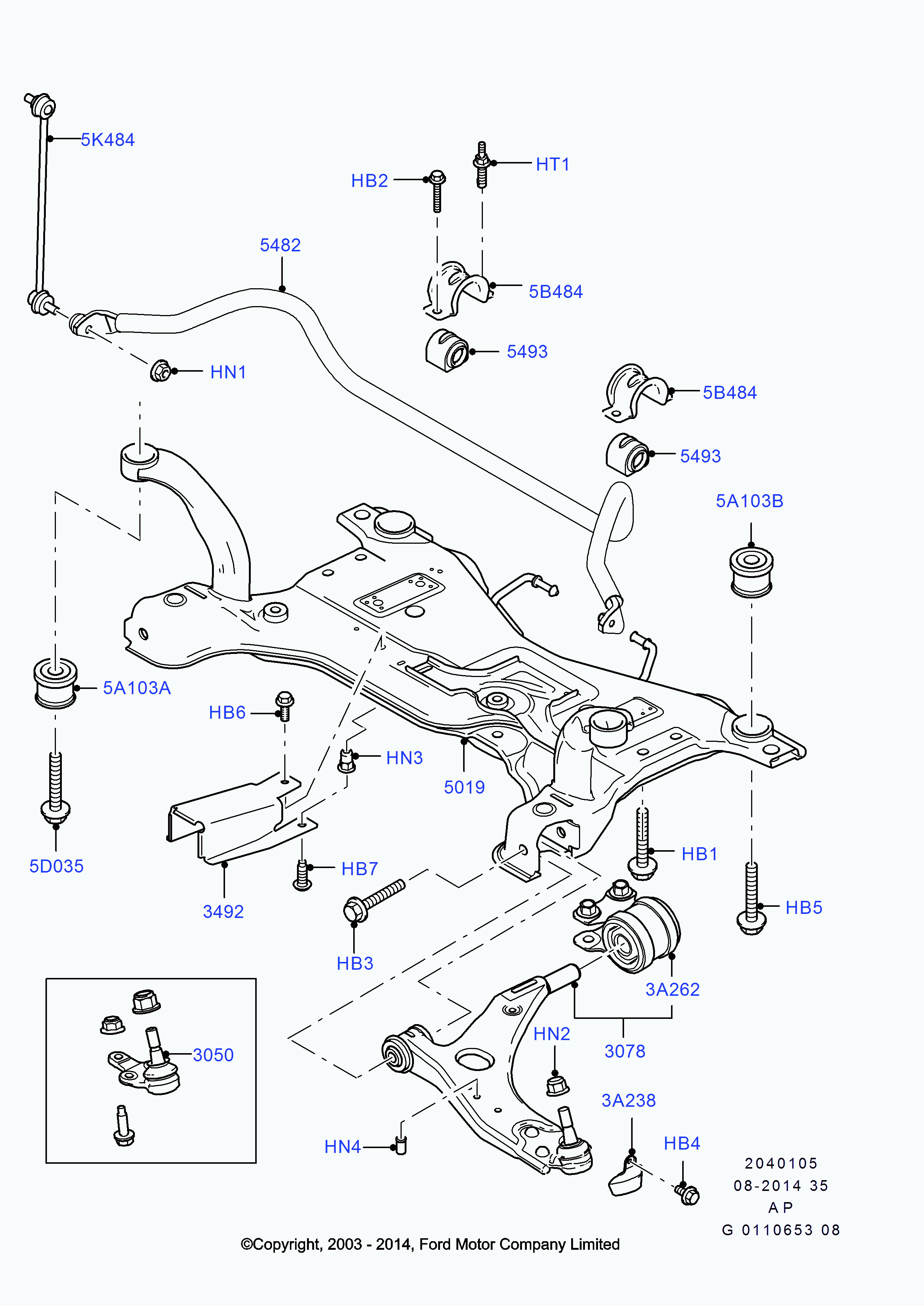 FORD 1362650 - Barra oscilante, suspensión de ruedas parts5.com