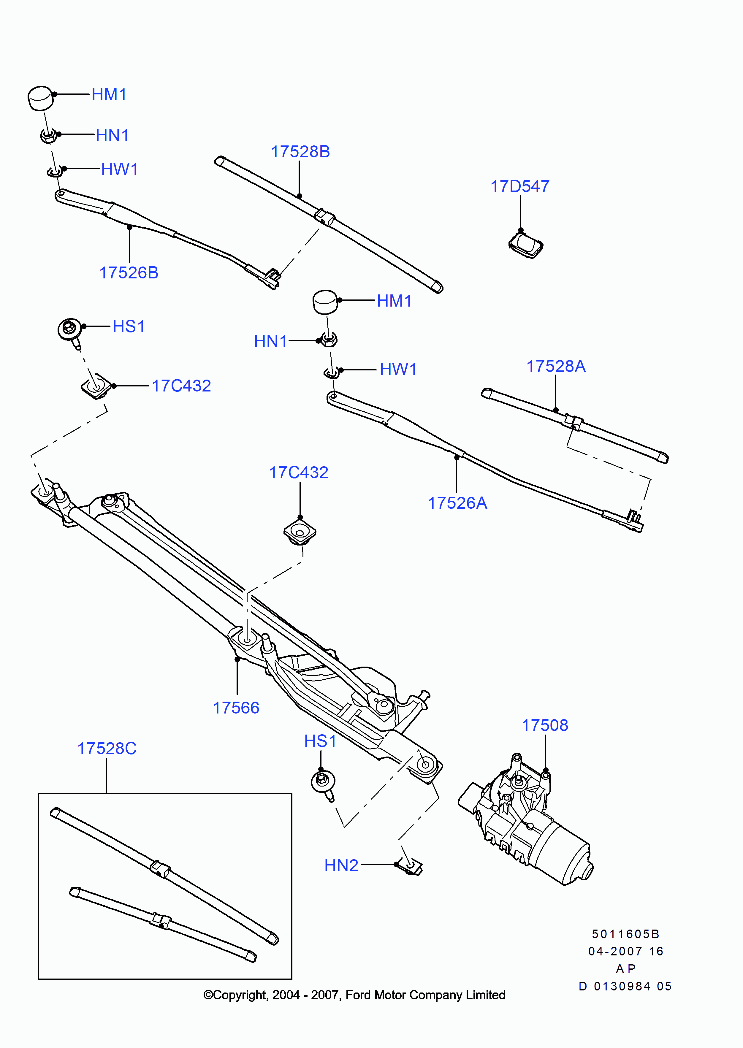 FORD 1537077 - Balai d'essuie-glace parts5.com