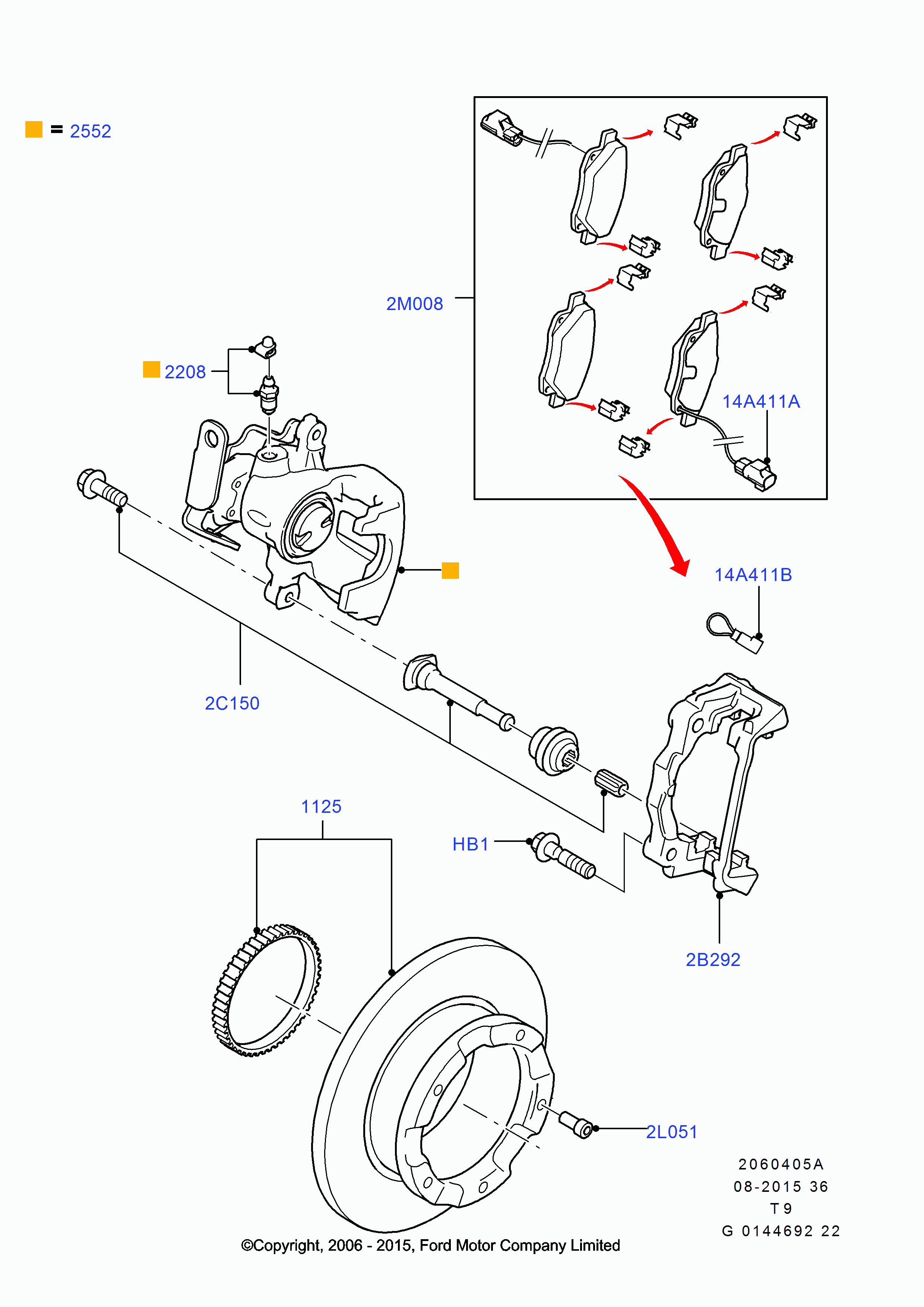 FORD 1 819 638 - Set placute frana,frana disc parts5.com