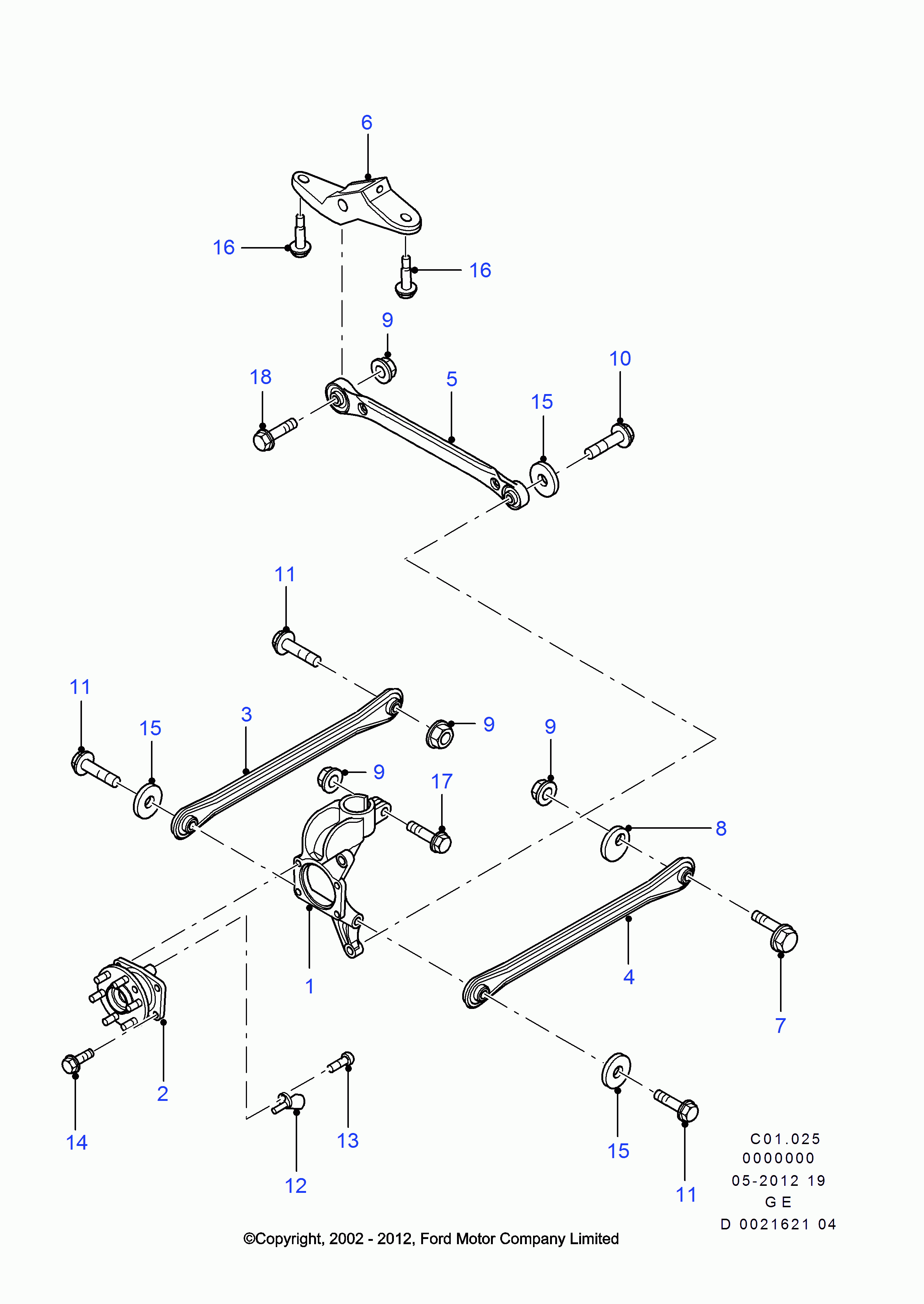 FORD 1117876 - Болт,носач parts5.com