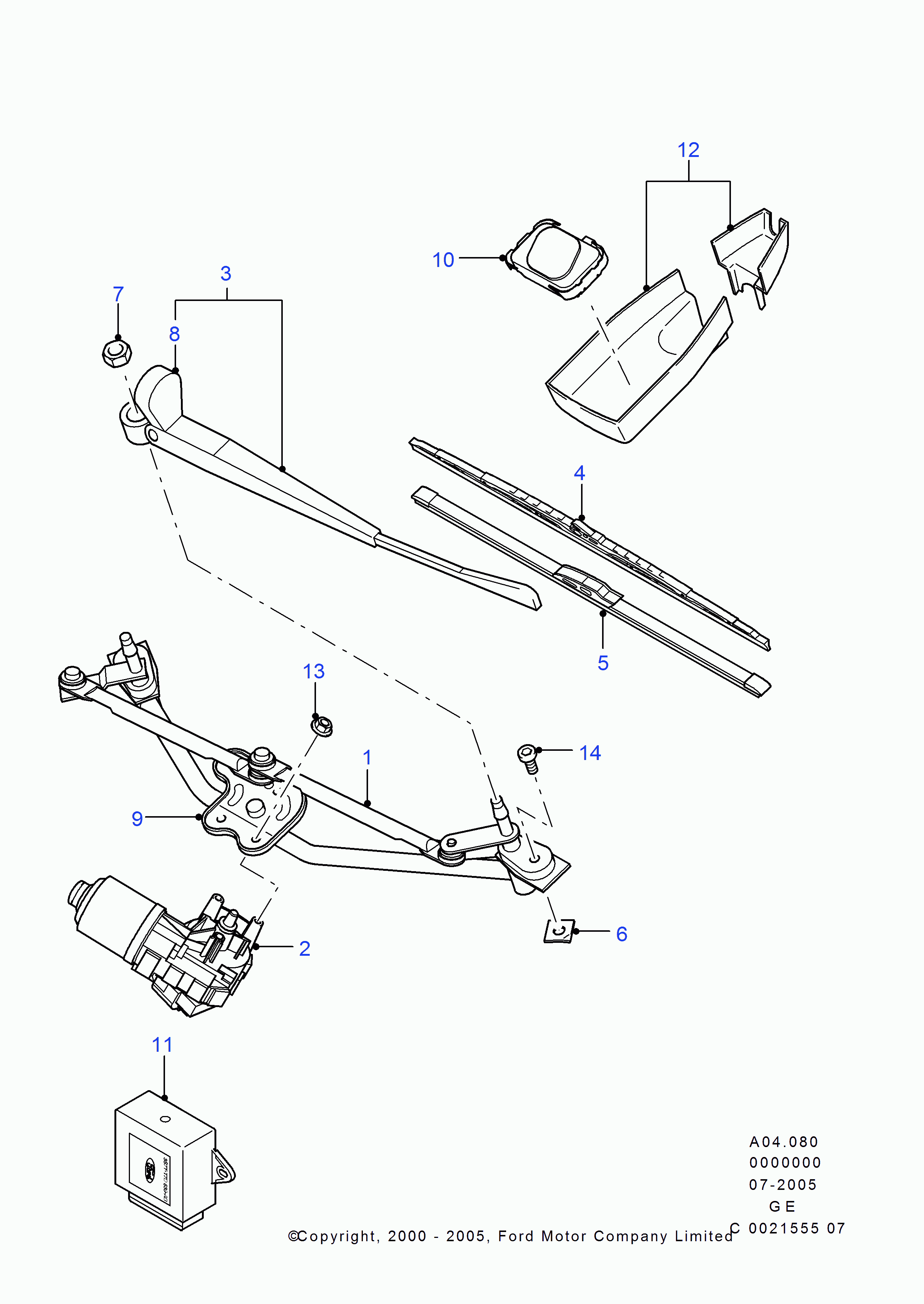 FORD 1 545 441 - Щетка стеклоочистителя parts5.com