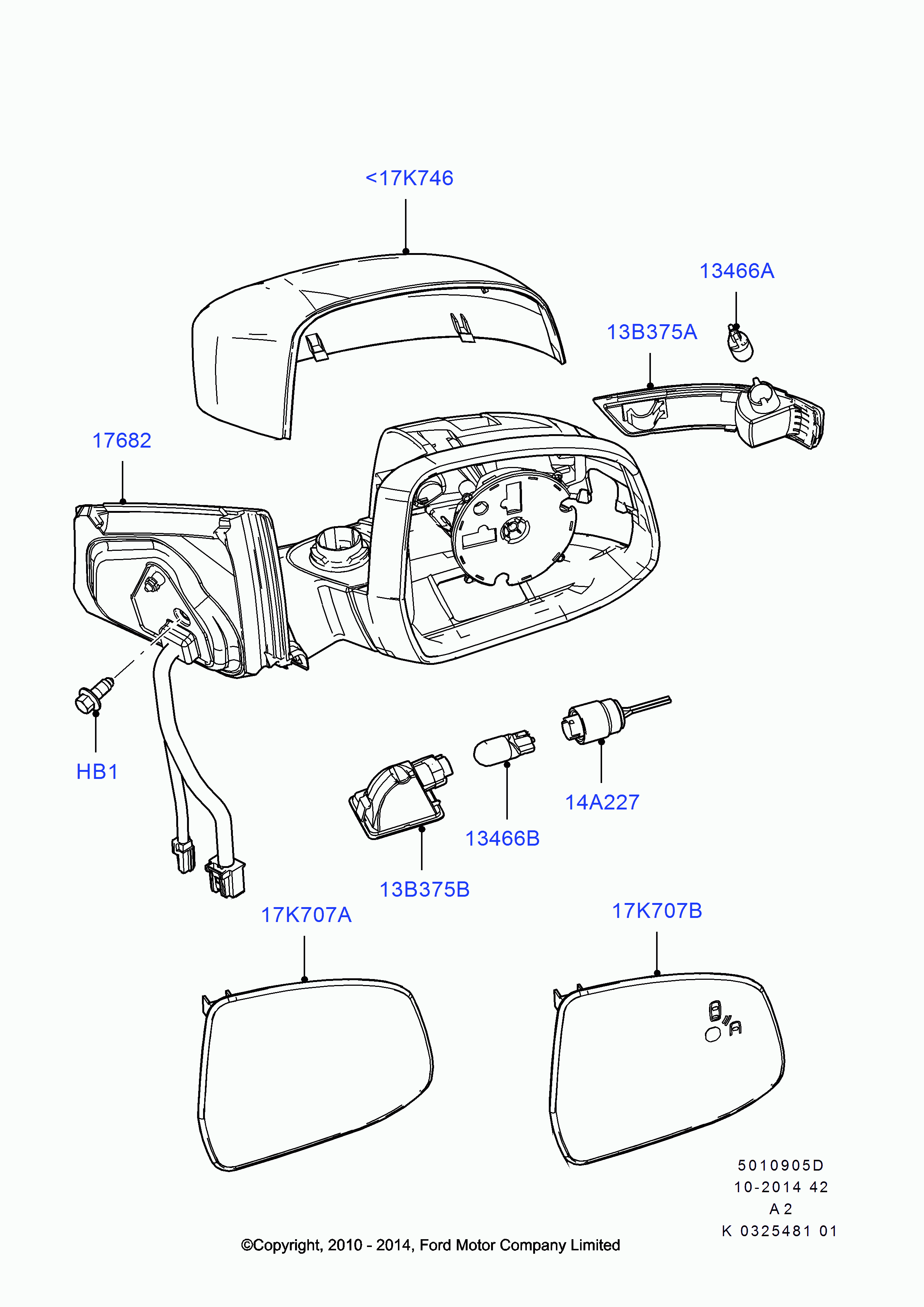 FORD 1469511 - Oglinda exterioara parts5.com