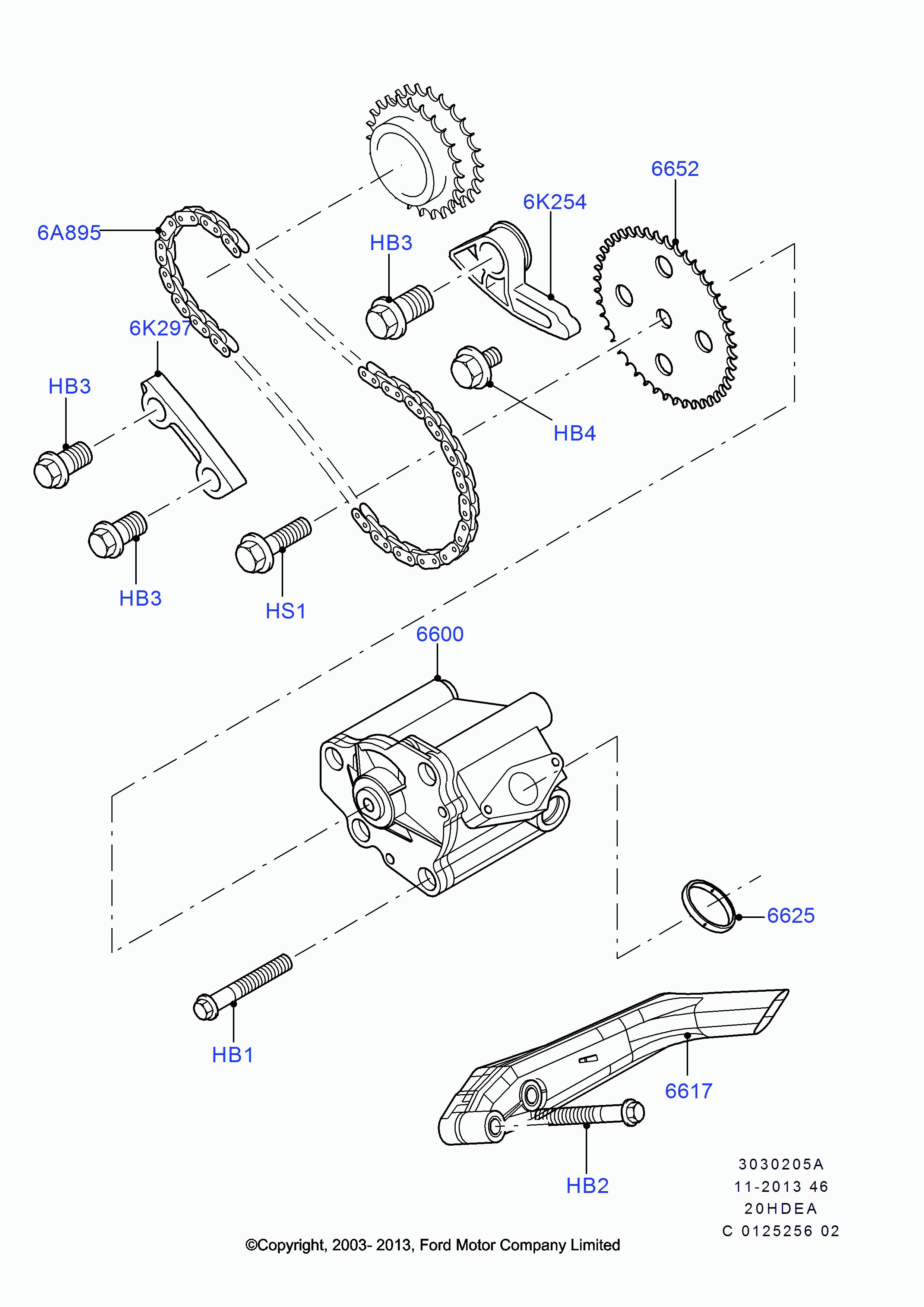 FORD 1 450 943 - Vezérműlánc készlet parts5.com