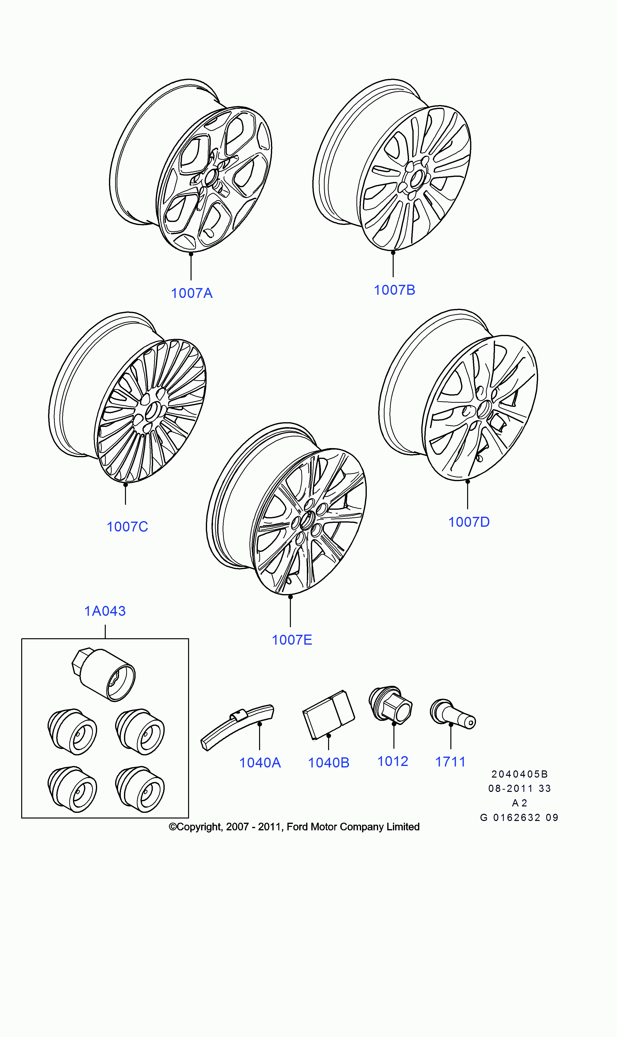 FORD 1719997 - Παξιμάδι τροχού parts5.com