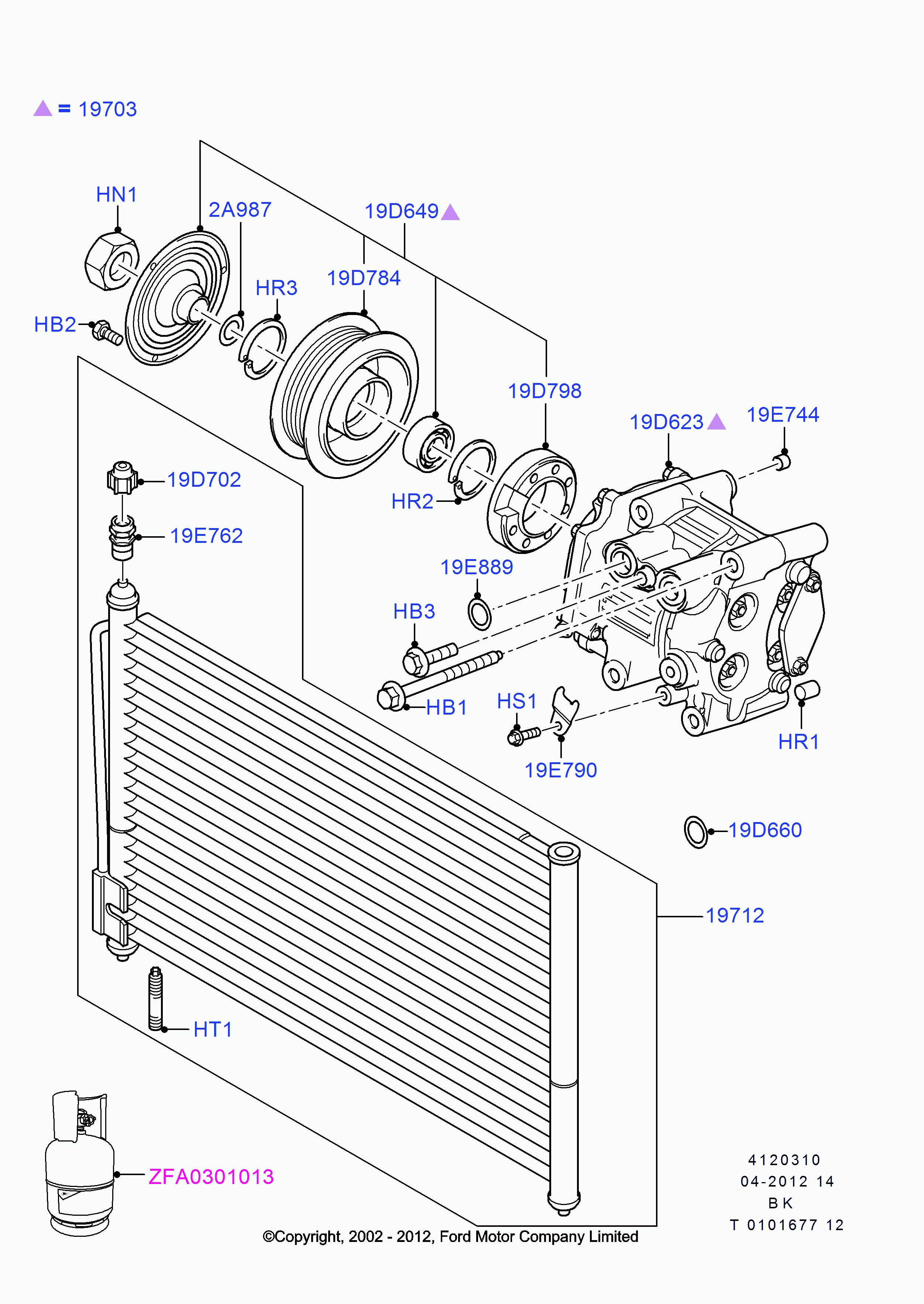 FORD 1 384 859 - Condenser, air conditioning parts5.com