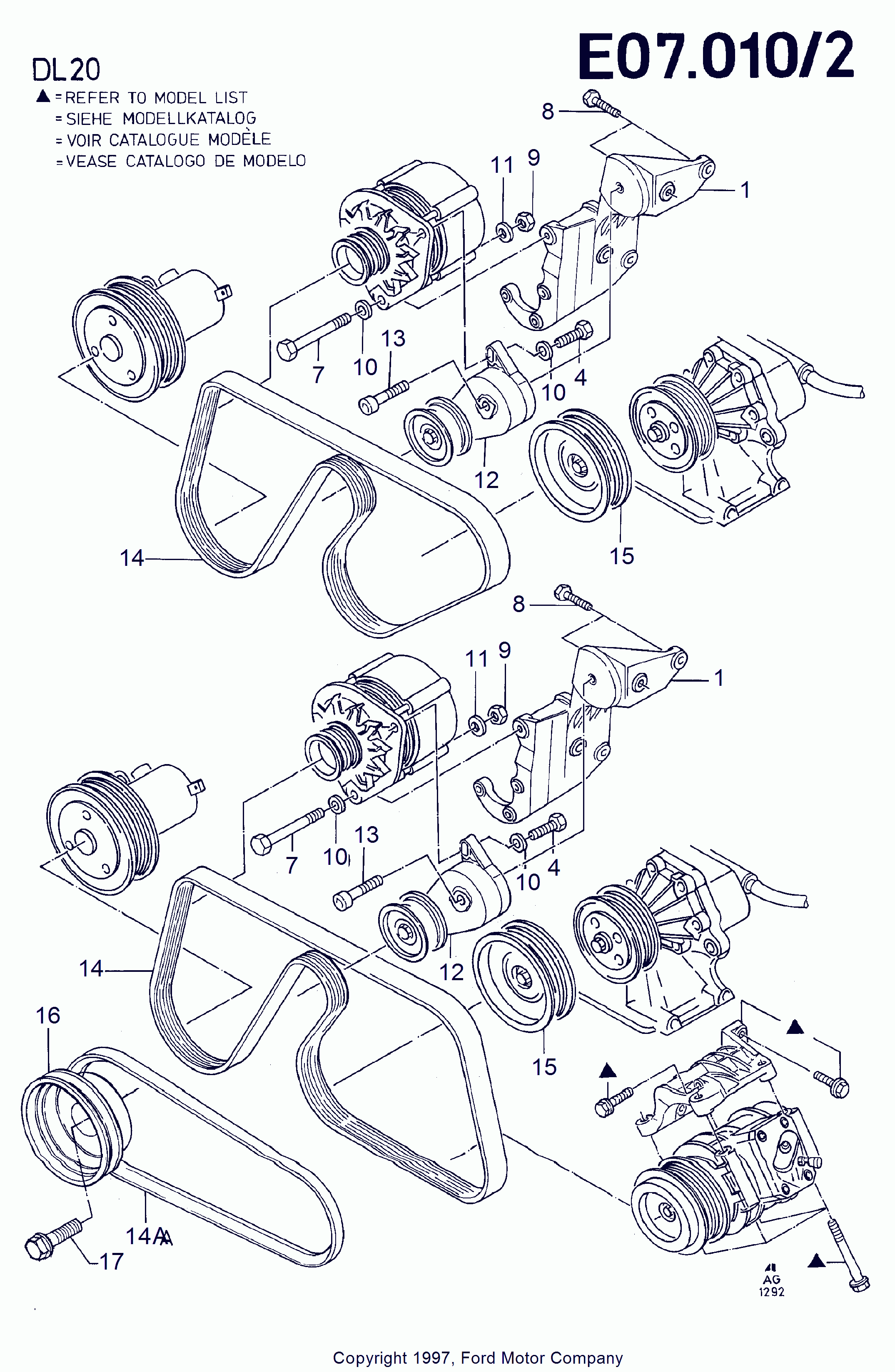 FORD 6 789 631 - Ohjainrulla, moniurahihna parts5.com