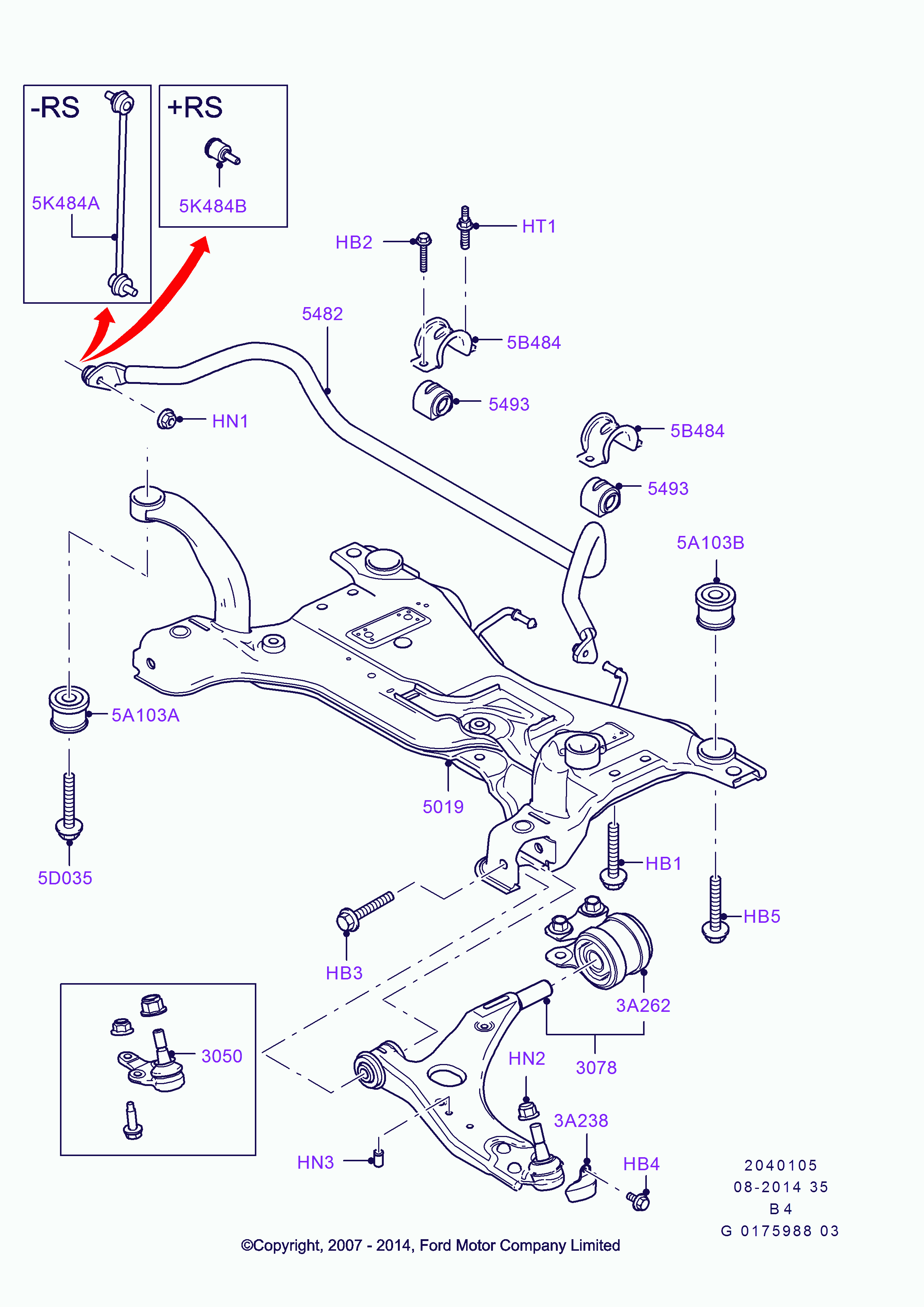 FORD 1570284* - Brat, suspensie roata parts5.com