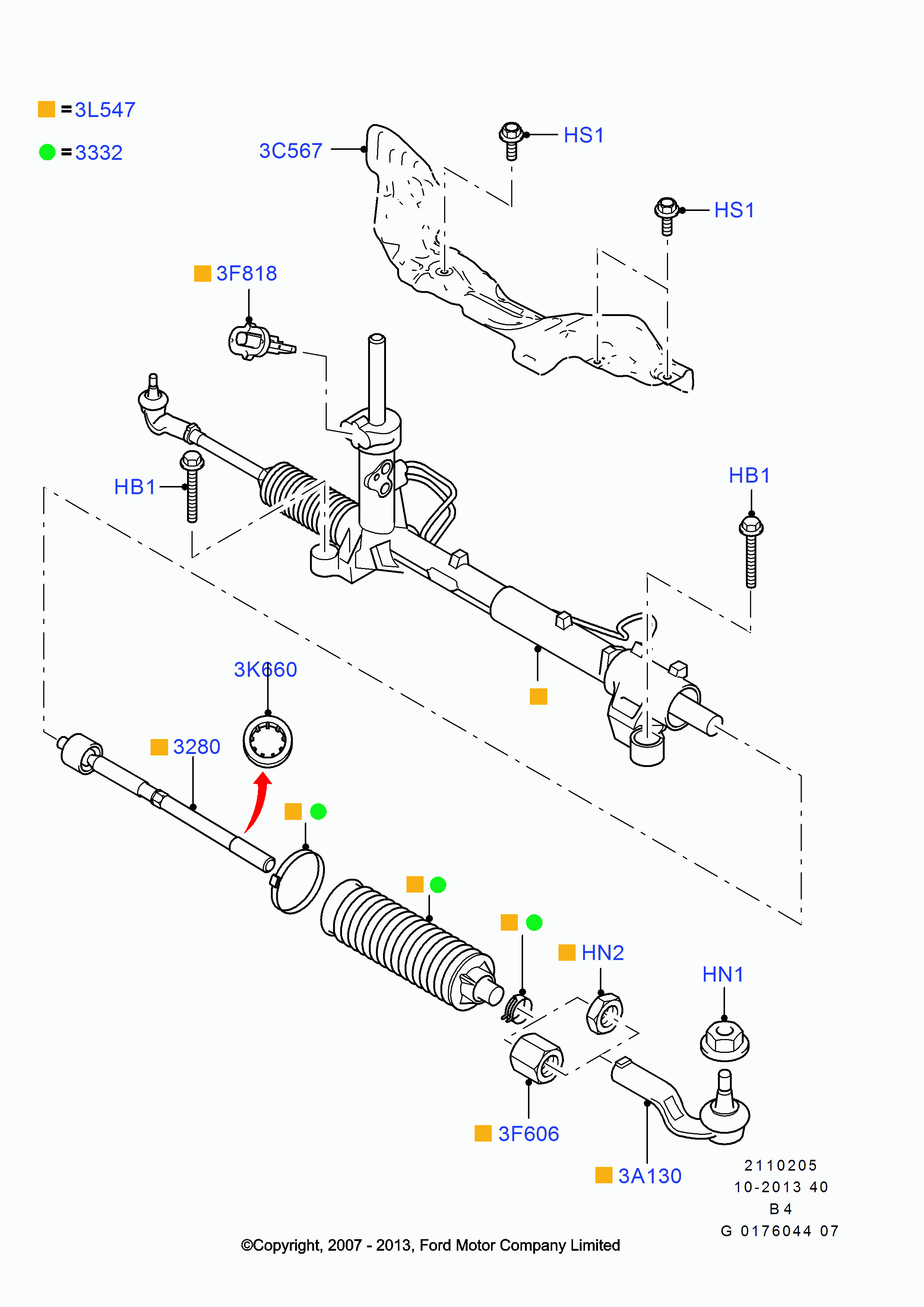 FORD 1377655 - Rotule de direction intérieure, barre de connexion parts5.com