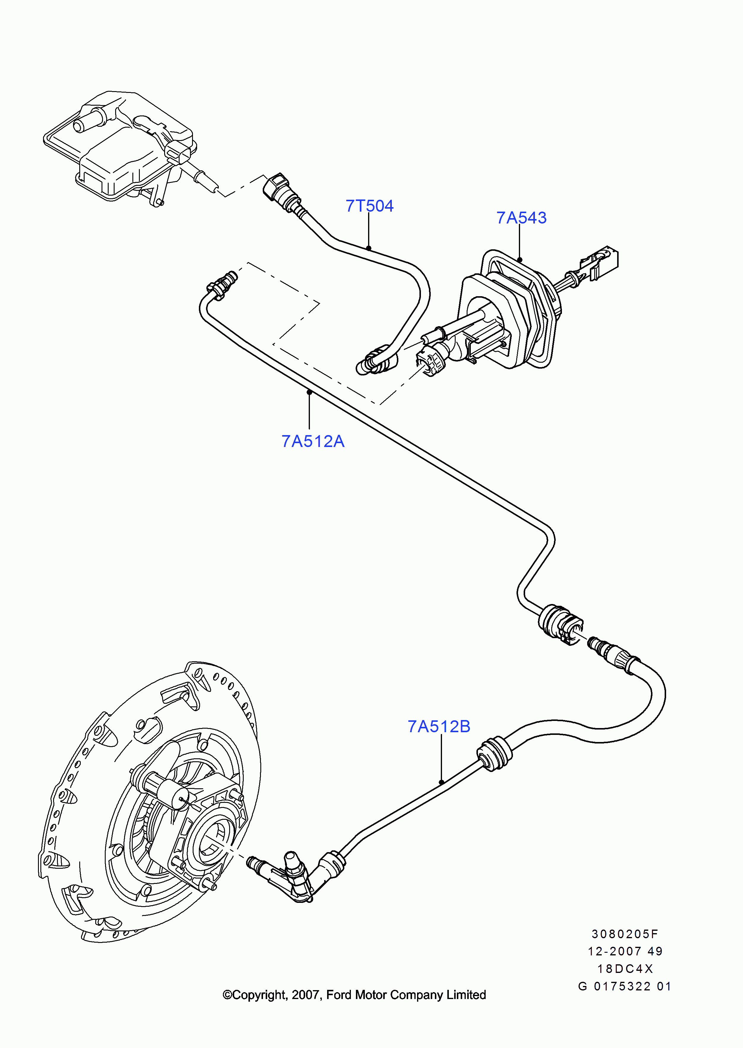 FORD 1863548 - Master Cylinder, clutch parts5.com