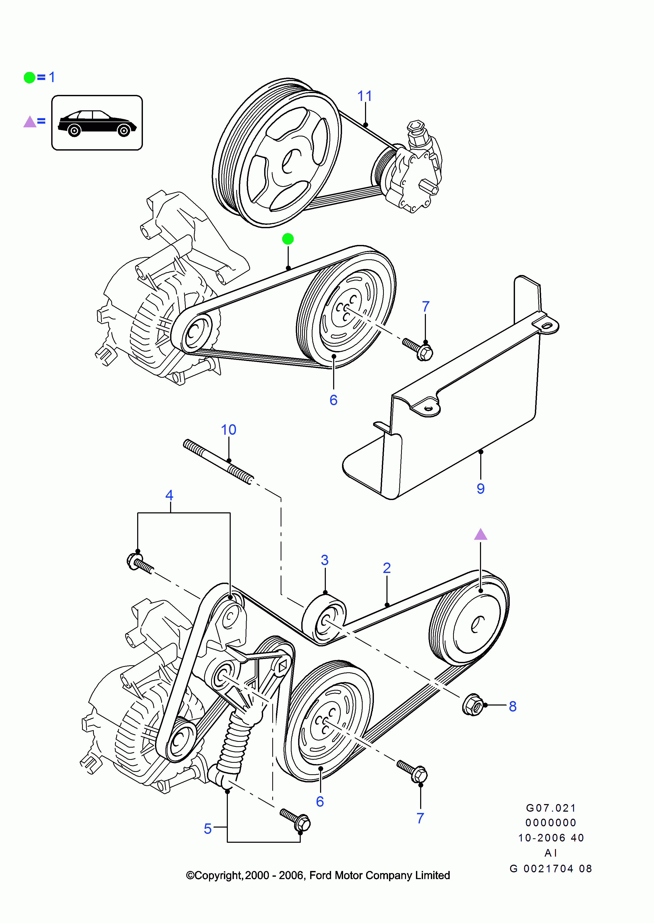 FORD 1731709 - Паразитна / водеща ролка, пистов ремък parts5.com