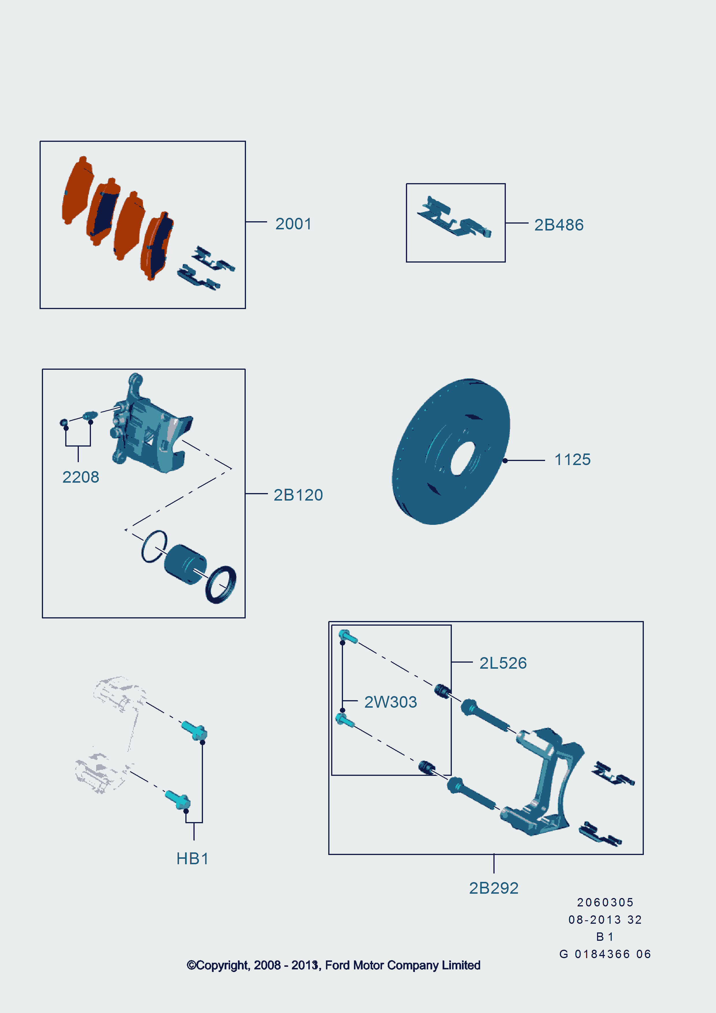 FORD 1855307 - Set placute frana,frana disc parts5.com