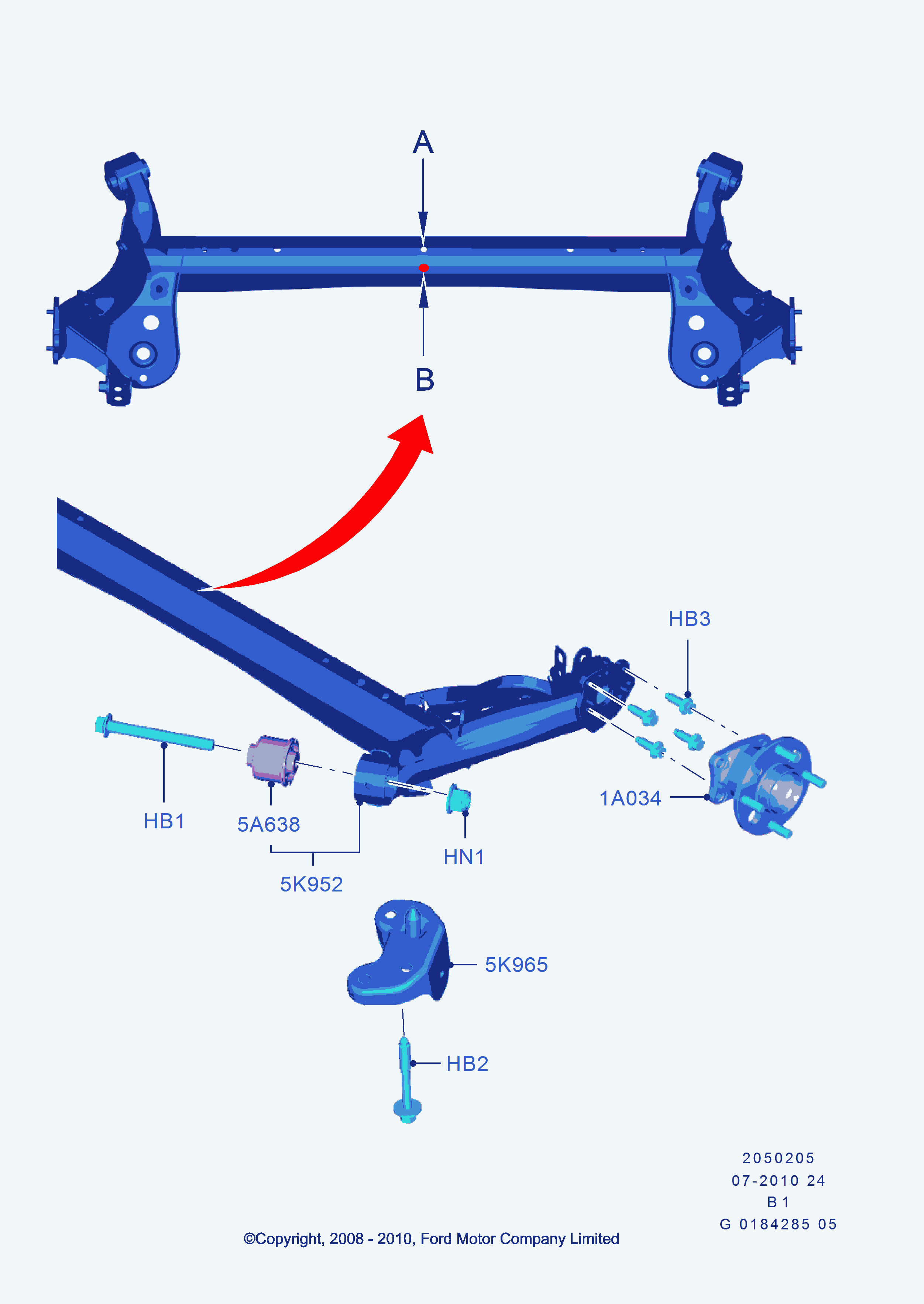 FORD 1805815 - Uležištenje, upravljač parts5.com