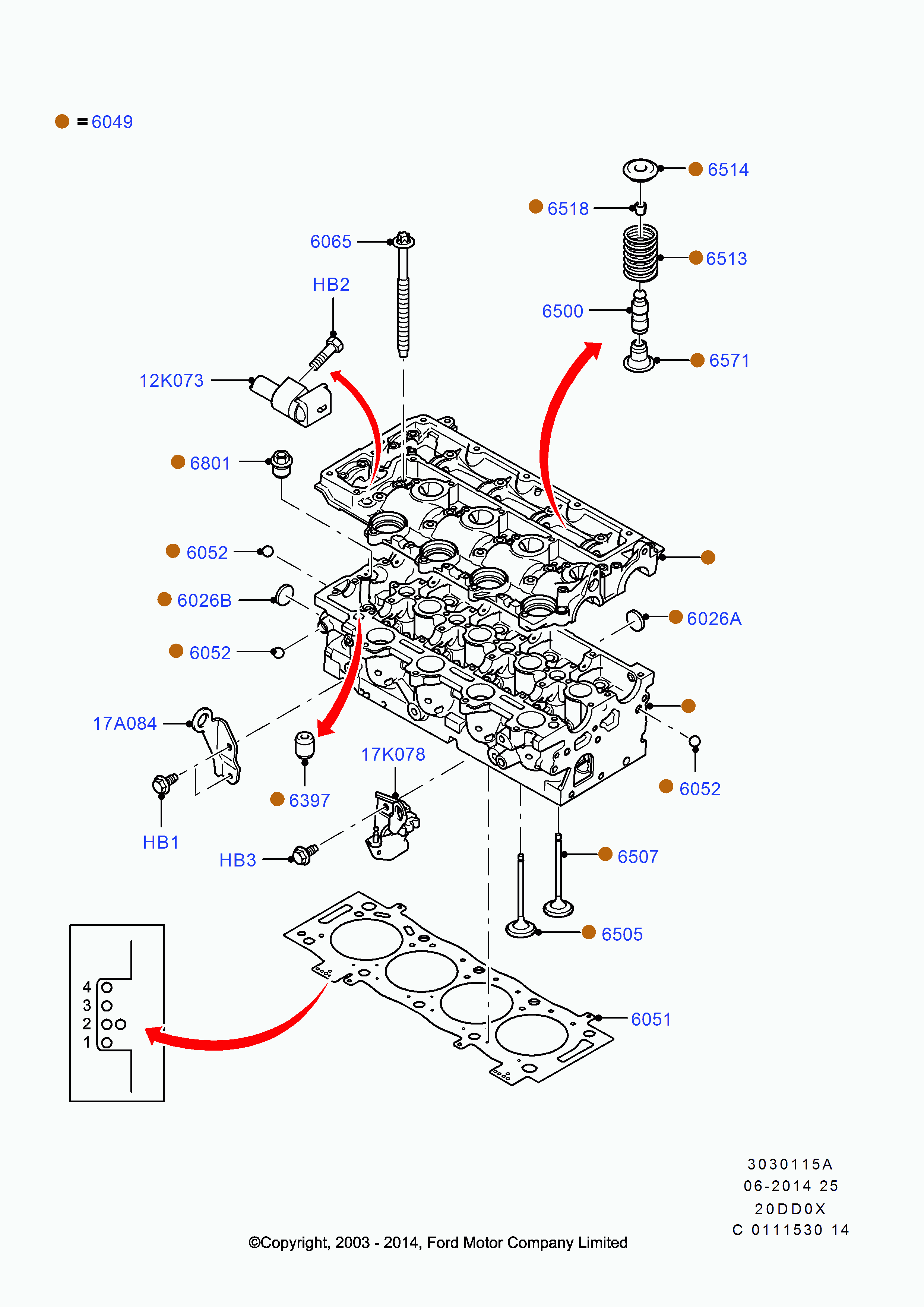 FORD 1331285 - Drocnik ventila parts5.com