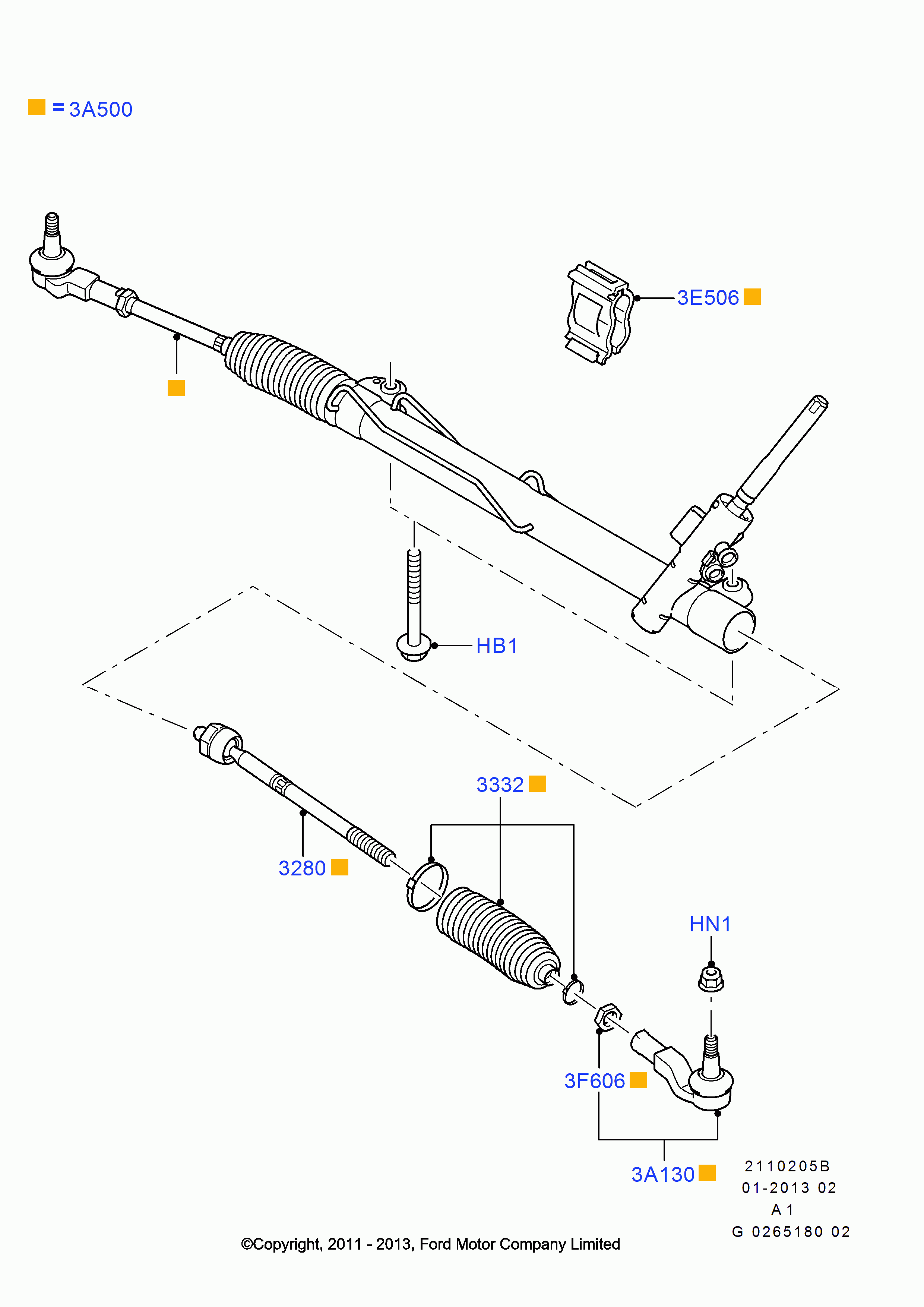 FORD 1 433 372 - Faltenbalgsatz, Lenkung parts5.com