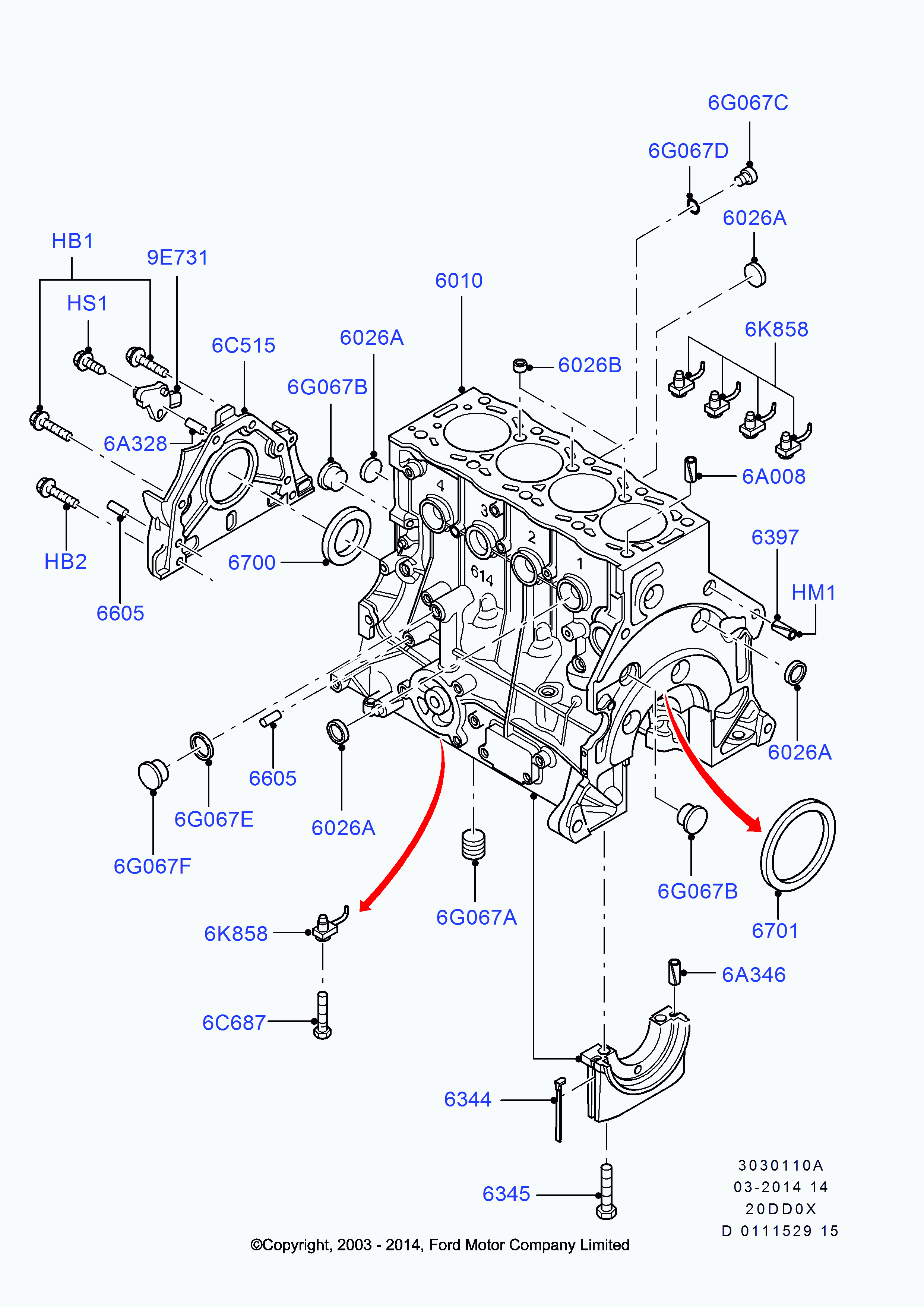 FORD 1 826 504 - Семеринг, колянов вал parts5.com