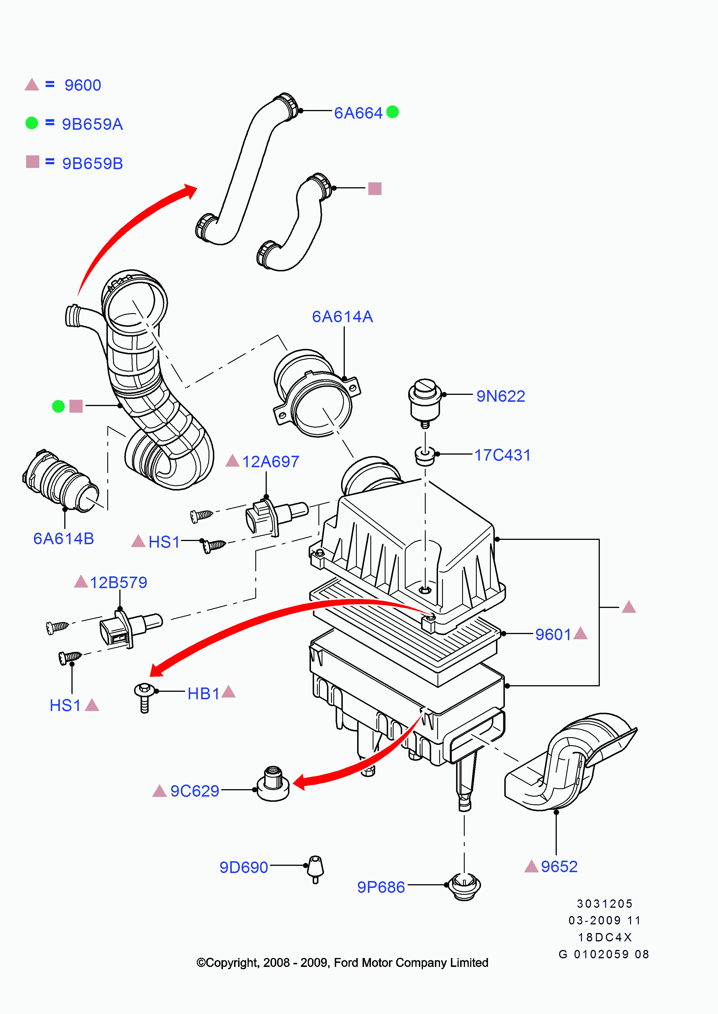 FORD 1 072 246 - Air Filter parts5.com