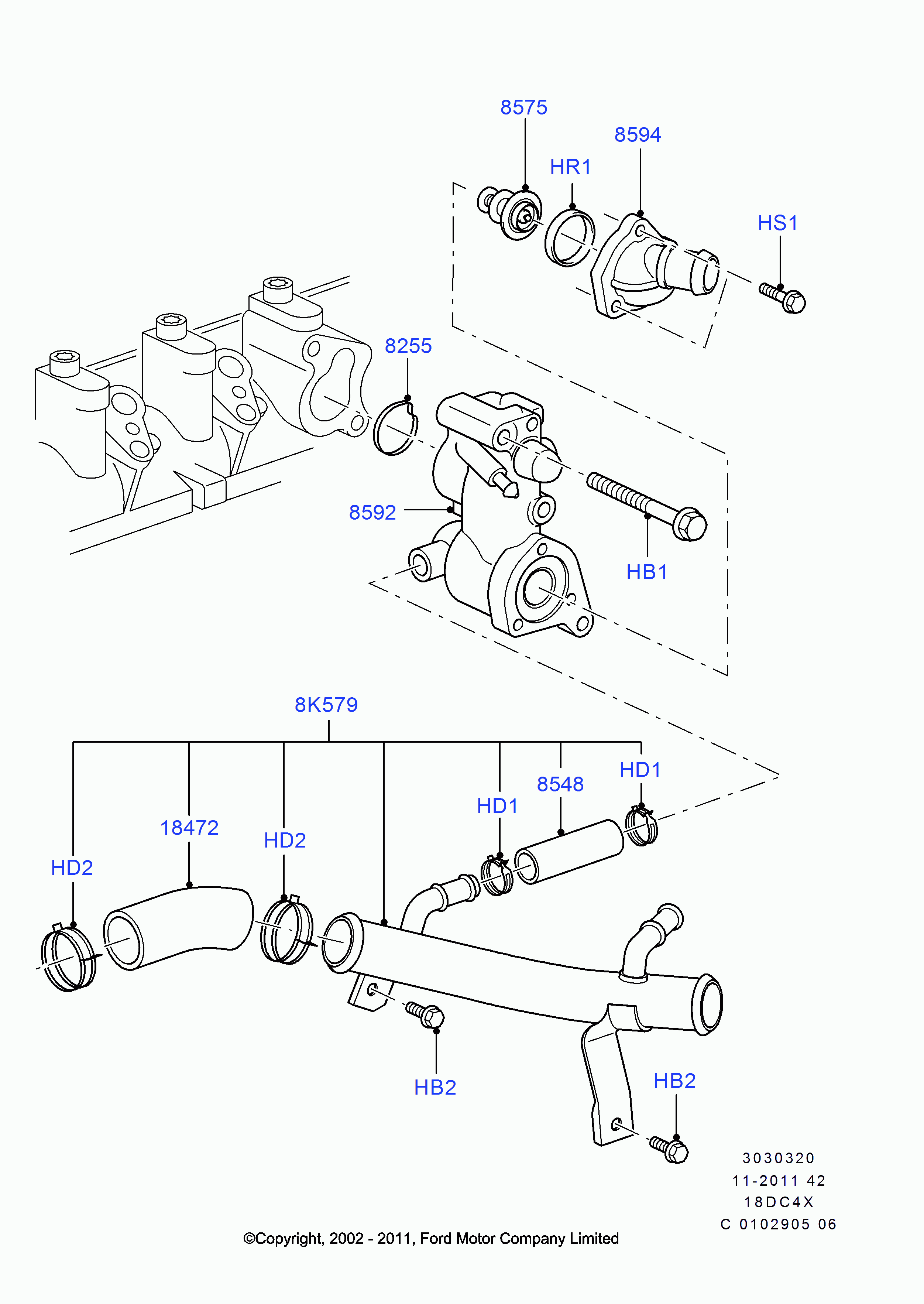 FORD 1461332 - Conducto refrigerante parts5.com