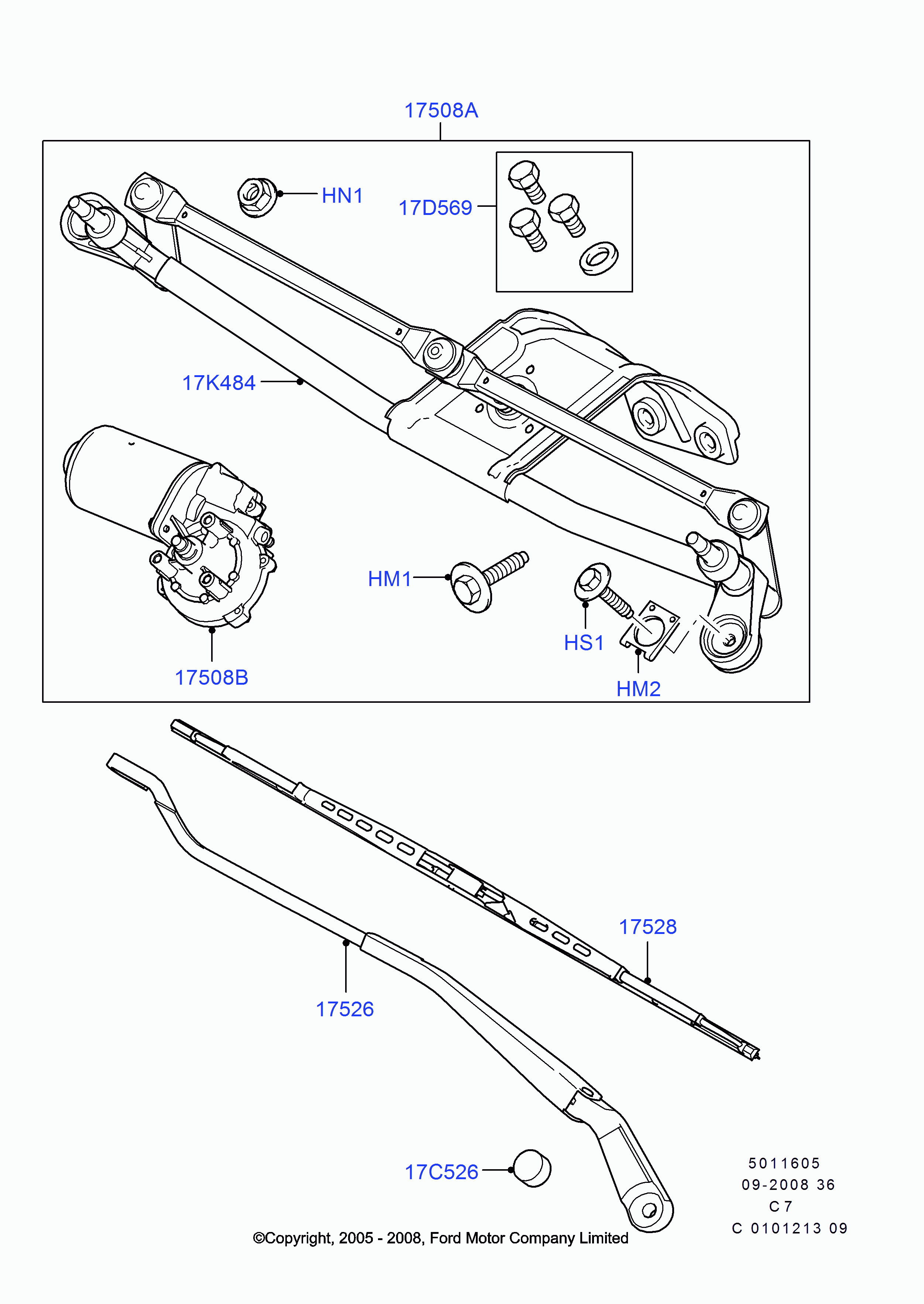 FORD 5201086 - Stieracia liżta parts5.com