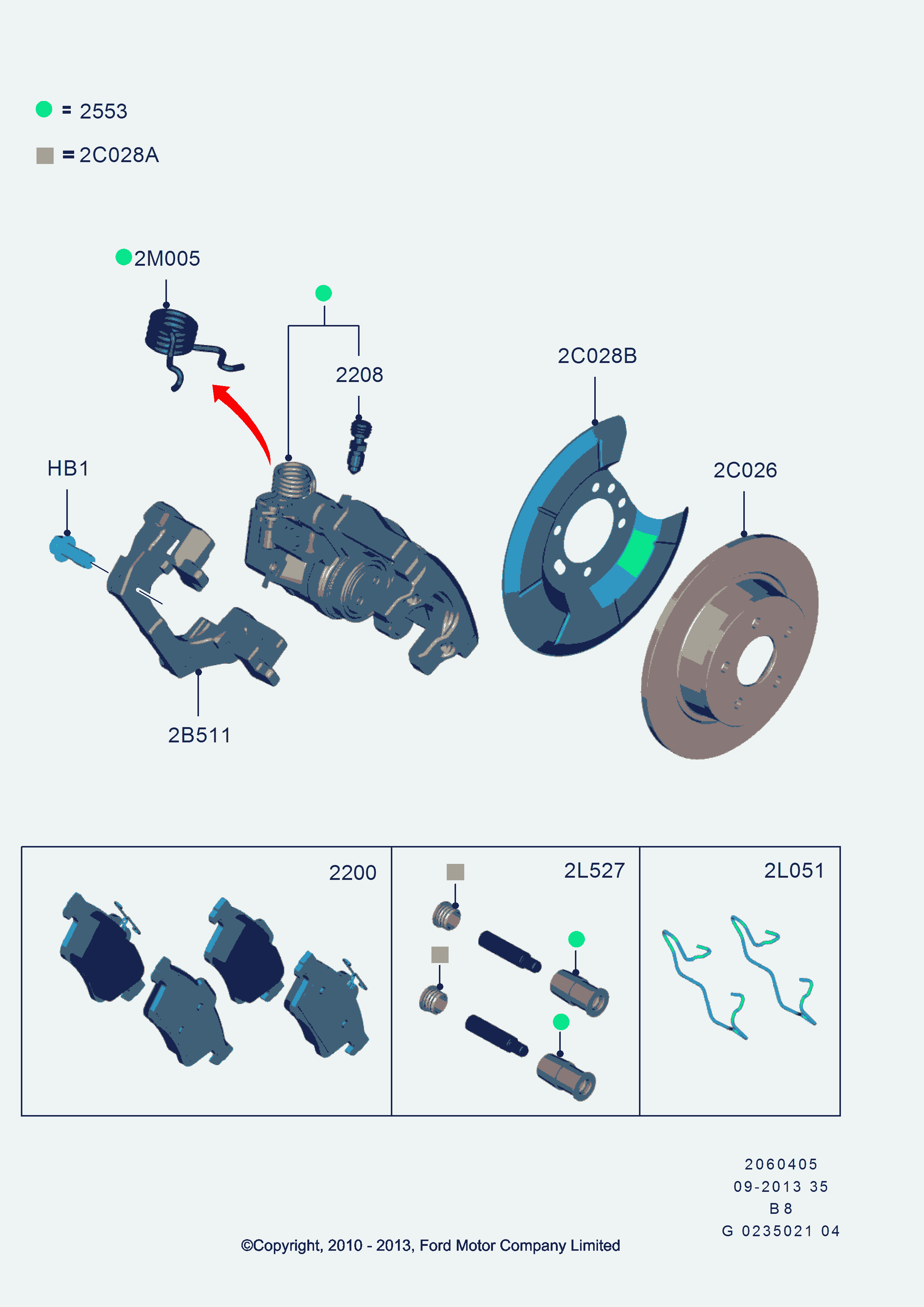 FORD 1 683 374 - Fren balata seti, diskli fren parts5.com