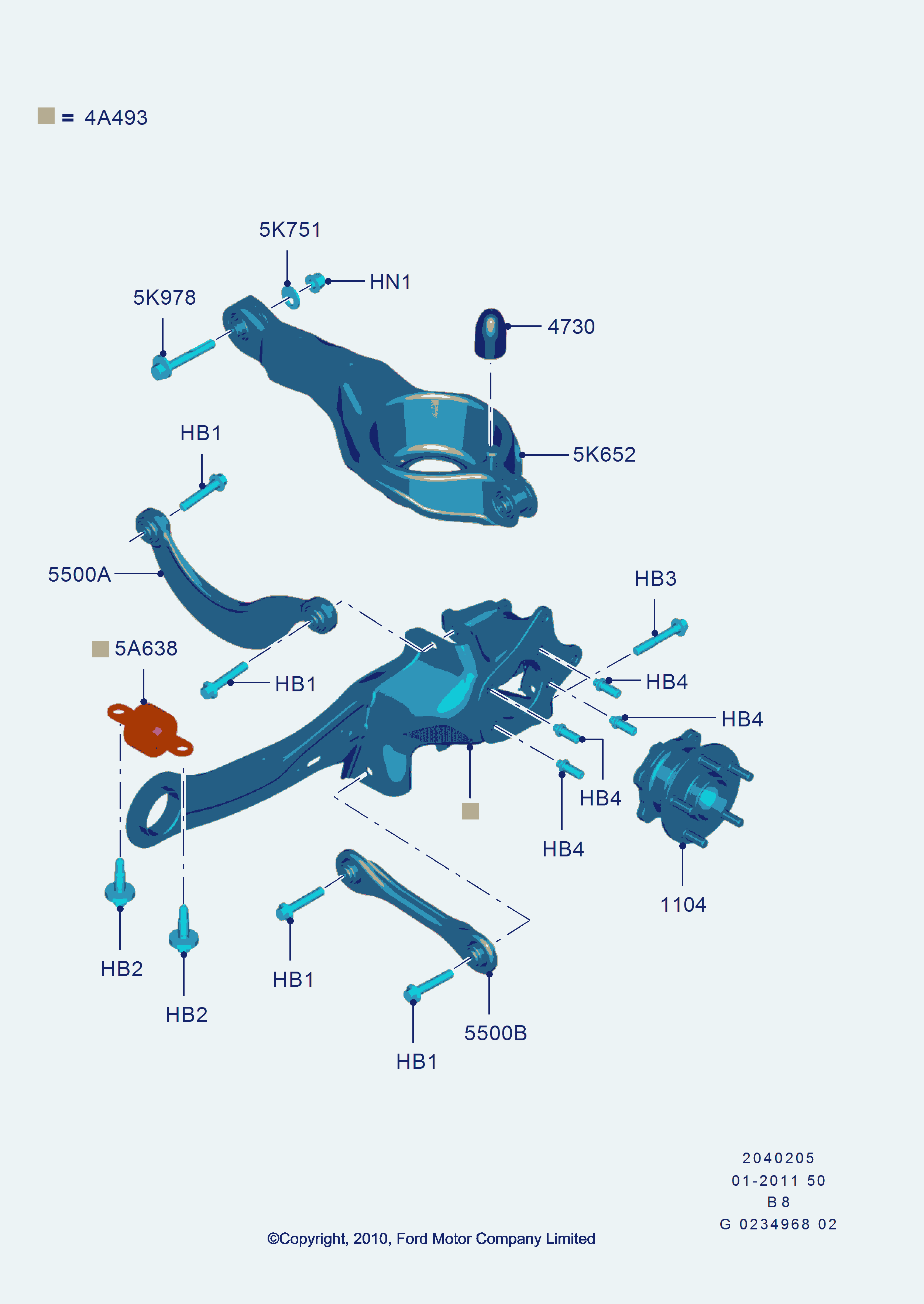 FORD 1894048 - Wahacz, zawieszenie koła parts5.com