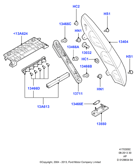 FORD 4502331 - Φωτισμός πινακίδας κυκλοφορίας parts5.com