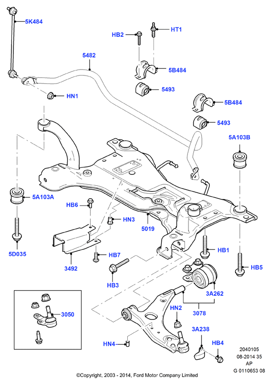 FORD USA 1420795 - Bush of Control / Trailing Arm parts5.com