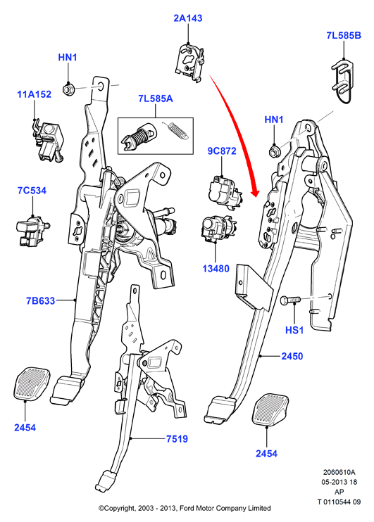 FORD 1 553 972 - Andjasilinder,Sidur parts5.com