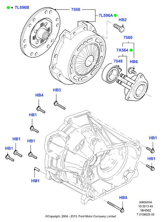 FORD 1480708 - Rulment de presiune, ambreiaj parts5.com