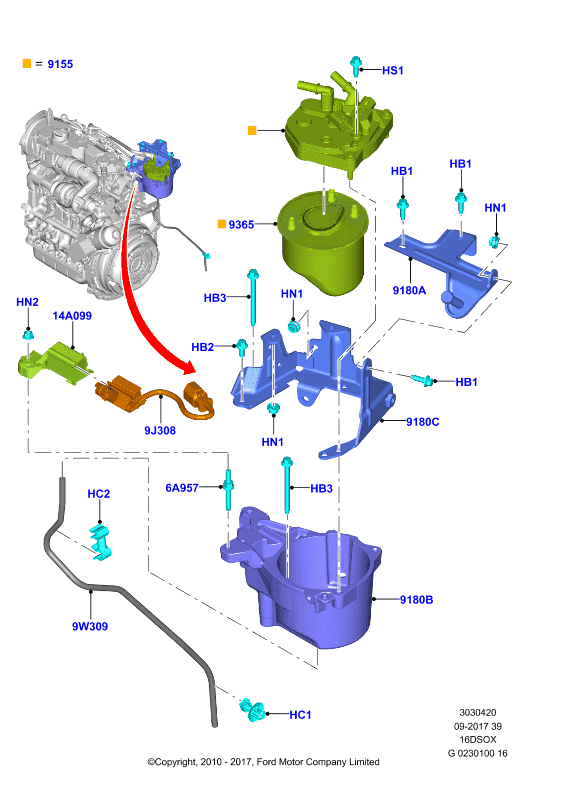 FORD 1881228 - Filtru combustibil parts5.com