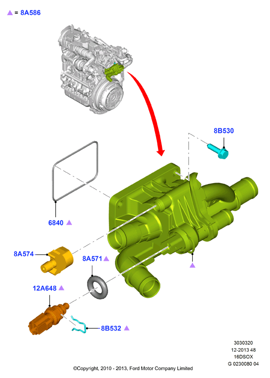 FORD 1 342 631 - Αισθητήρας, θερμοκρ. ψυκτικού υγρού parts5.com