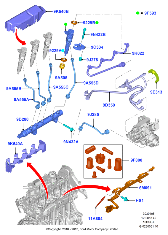 FORD 1 700 379 - Osłona termiczna, układ wtryskowy parts5.com