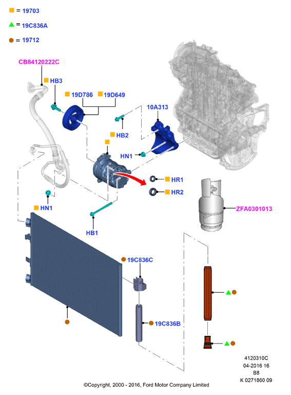 FORD 1799468 - Compressor, air conditioning parts5.com