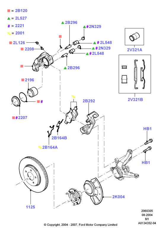 FORD 4 593 068 - Brake Pad Set, disc brake parts5.com