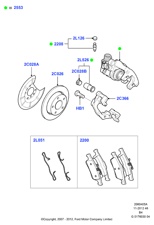 FORD 1748745 - Disco de freno parts5.com