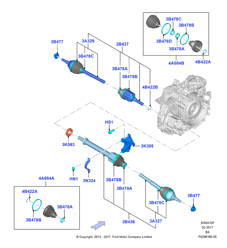 FORD 1797227 - Пыльник, приводной вал parts5.com