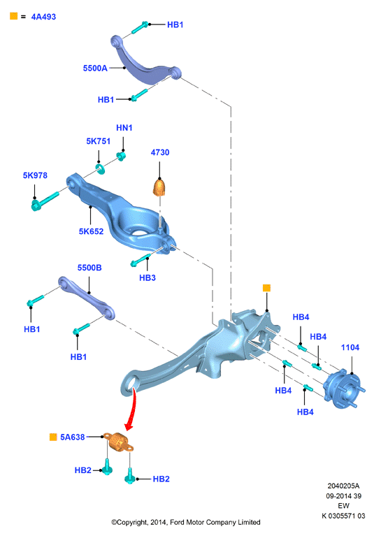 FORD 1703145 - Track Control Arm parts5.com