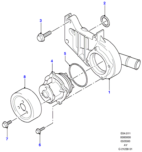 FORD 1 517 732 - Pompa apa parts5.com