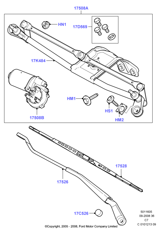 FORD 5200603 - Pióro wycieraczki parts5.com