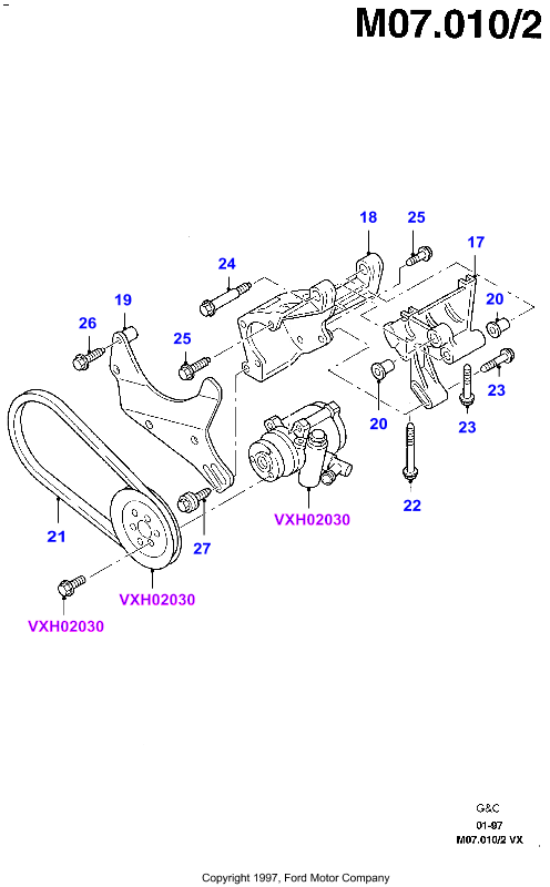 FORD 1039808 - Intinzator curea, curea distributie parts5.com