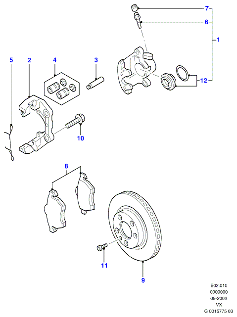 FORD 1031843 - Juego de pastillas de freno parts5.com