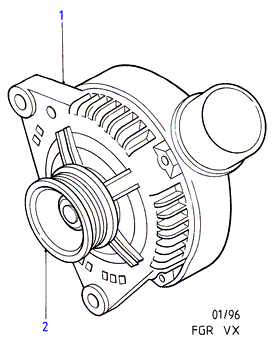 FORD 1 106 734 - Szíjtárcsa, generátor parts5.com