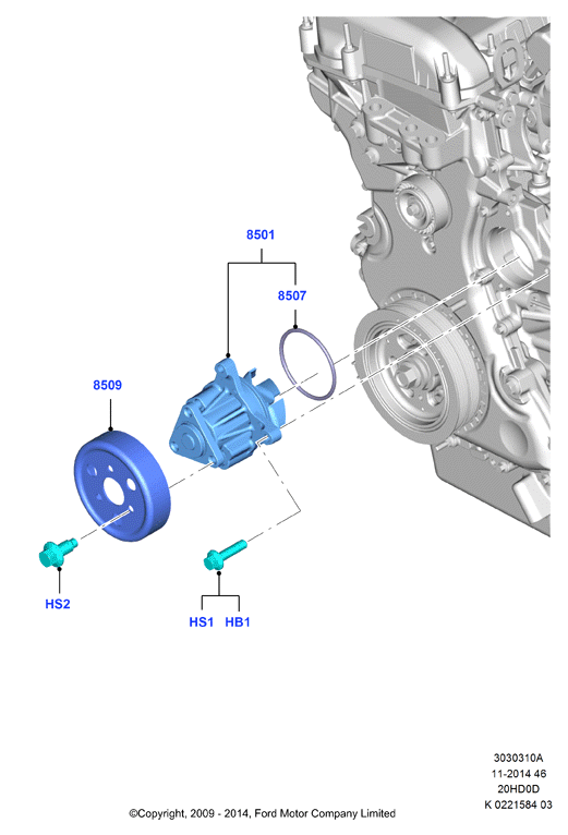 FORD 1 434 351 - Joint d'étanchéité, pompe à eau parts5.com