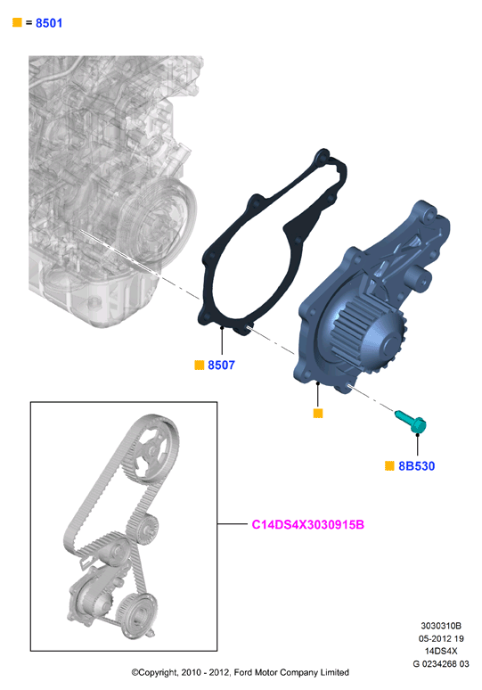 FORD 1 366 614 - Pompa apa parts5.com