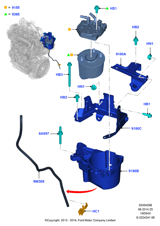 FORD 1780 195 - Filtru combustibil parts5.com