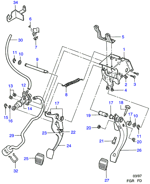 FORD 1 062 670 - Brake Light Switch parts5.com