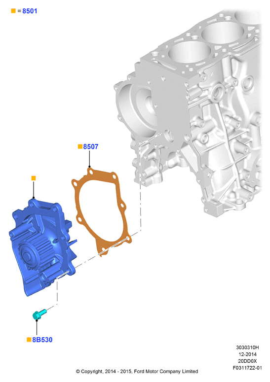 FORD 1559259 - Pompa wodna parts5.com