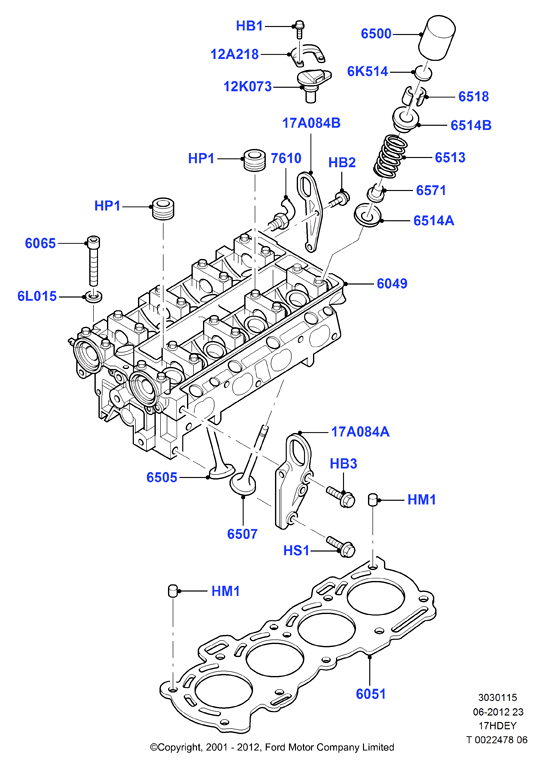 FORD 1 029 213 - Etansare, supape parts5.com