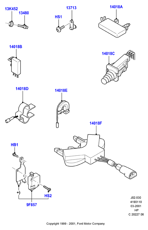 FORD 6 089 985 - Interruptor luces freno parts5.com